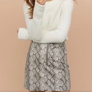 H&M snake print skirt